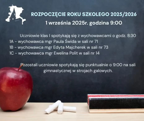 Rozpoczęcie roku szkolnego 2025/26